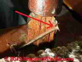 Snag hazard at broken stair baluster (C) Daniel Friedman 2013