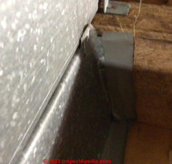 Ductwork tape (C) InspectApedia.com Louise