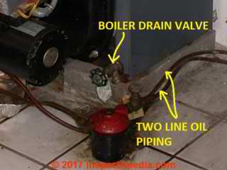 Boiler drain on a Weil McLain oil fired boiler (C) Daniel Friedman