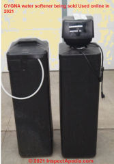 A water softener for which you want the installation and operation manual or instructions or company contact information - cited and discussed at InspectApedia.com