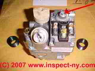 Photograph of a gas regulator showing details
