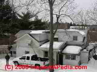 Authors pickup truck in front of a winterized and frozen-in building in upstate New York (C) Daniel Friedman