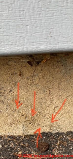 Pyrrhotite cracking (C) InspectApedia.com - questionable crack diagnosis
