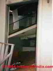 Northridge earthquake damage © Daniel Friedman at InspectApedia.com