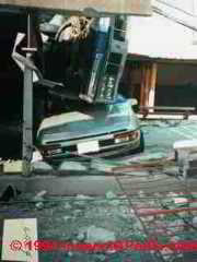 Earthquake damage photograph © Daniel Friedman at InspectApedia.com