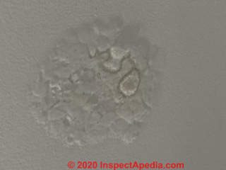 Roof leak shows up as wet ceiling in a home in Australia (C) InspectApedia.com Williams K