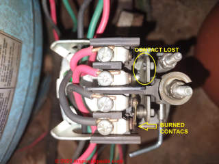 missing contact from pump control switch (C) InspectApedia.com 